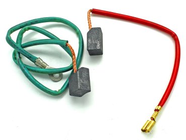 RC-180376 Kohlebürsten Paar, Kohlen 12x9,52x15,5mm für z.B. Milwaukee Profi 28V Akku Handkreissägen, Kreissägen HD28CS und V28MS